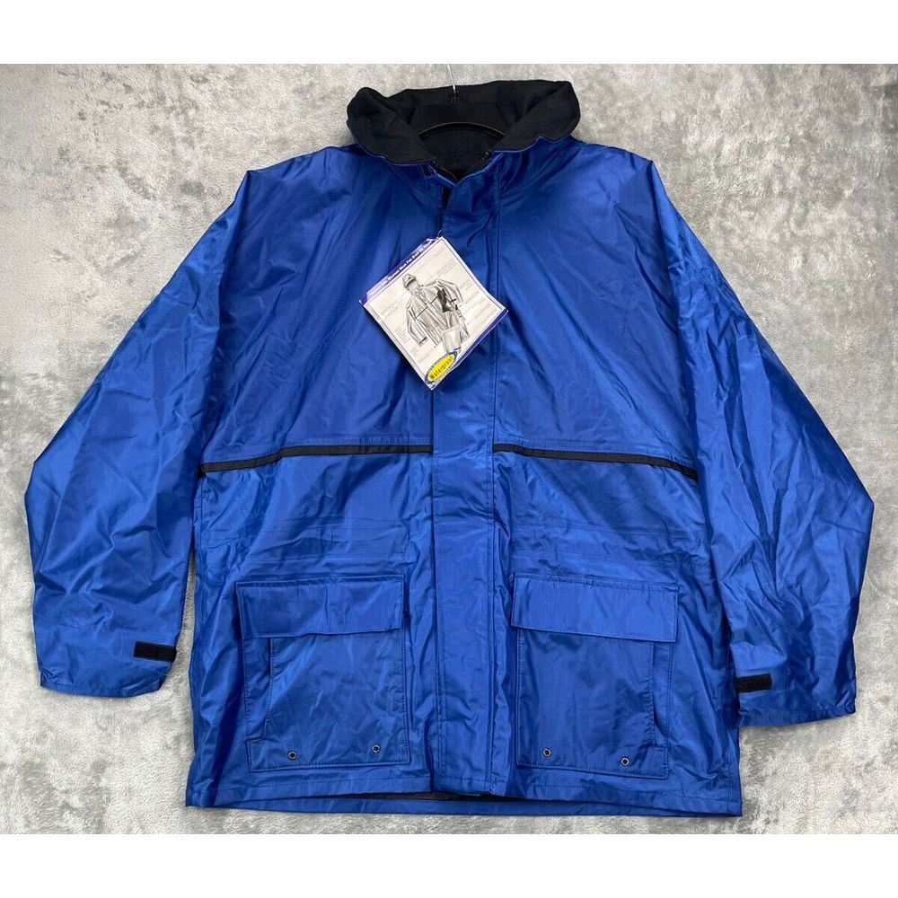 NWT Weather-Rite Men's Foul Weather Suit Heavy Duty Blue XXL Nylon PVC 8260